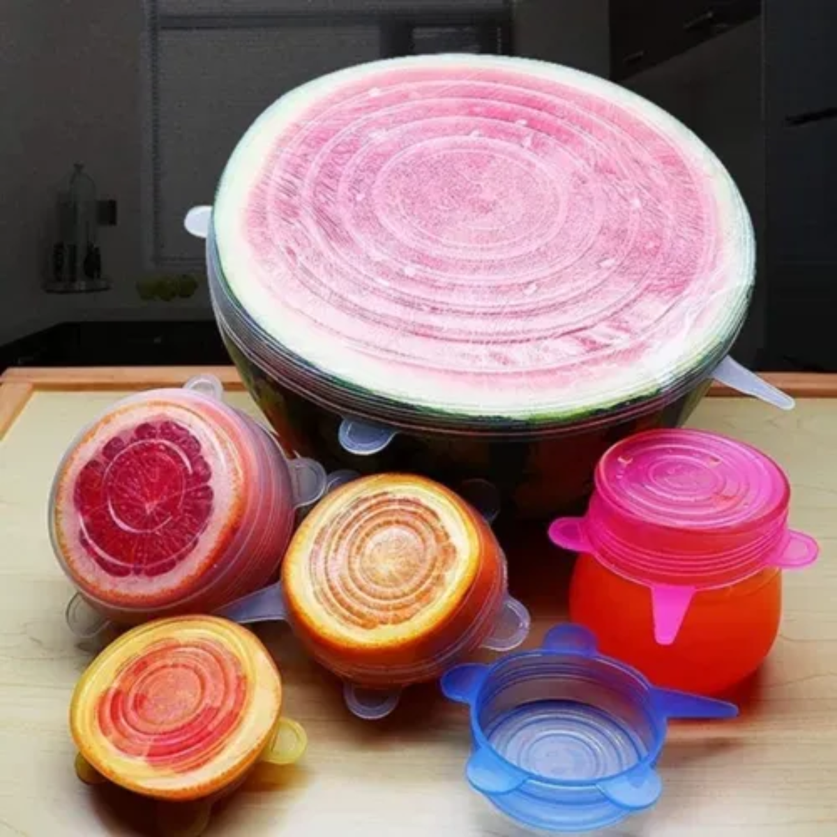 TAPAS SILICONA ELÁSTICAS PARA COCINA